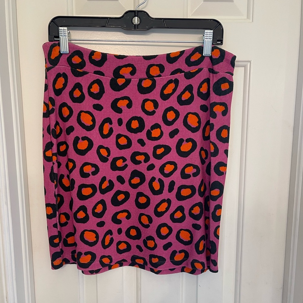 “Farm Rio for Anthropologie” pink and orange skirt